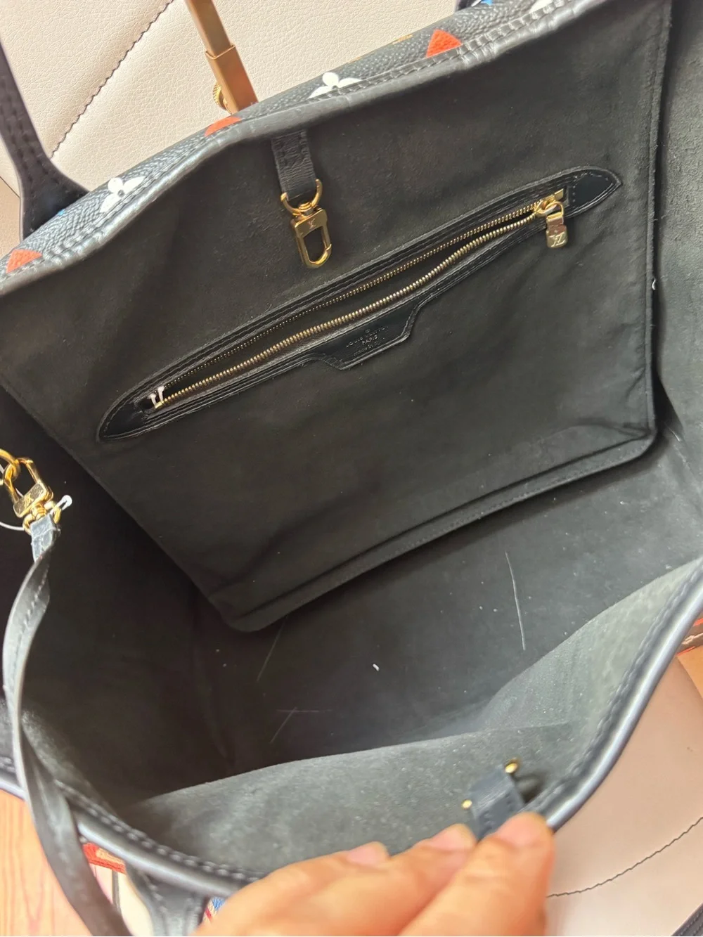 Louis Vuitton Black Monogram Playing Card Tote limited edition bag mm size